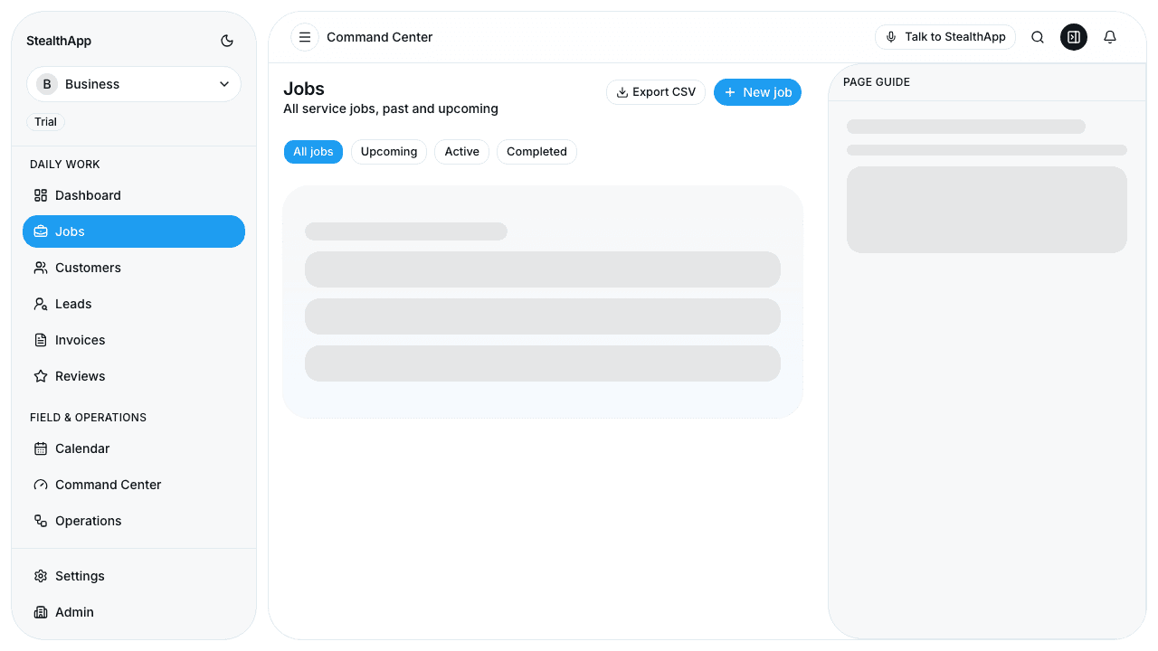 FieldRobin jobs, customers, scheduling, and mobile notes